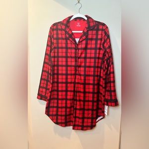 Carters Adult Plaid Fleece Night Gown